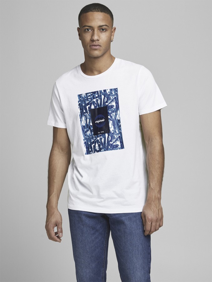 Camiseta Hombre Blanco Jack & Jones