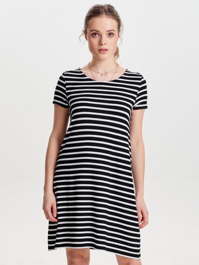 Vestido Mujer Raya Negra Only