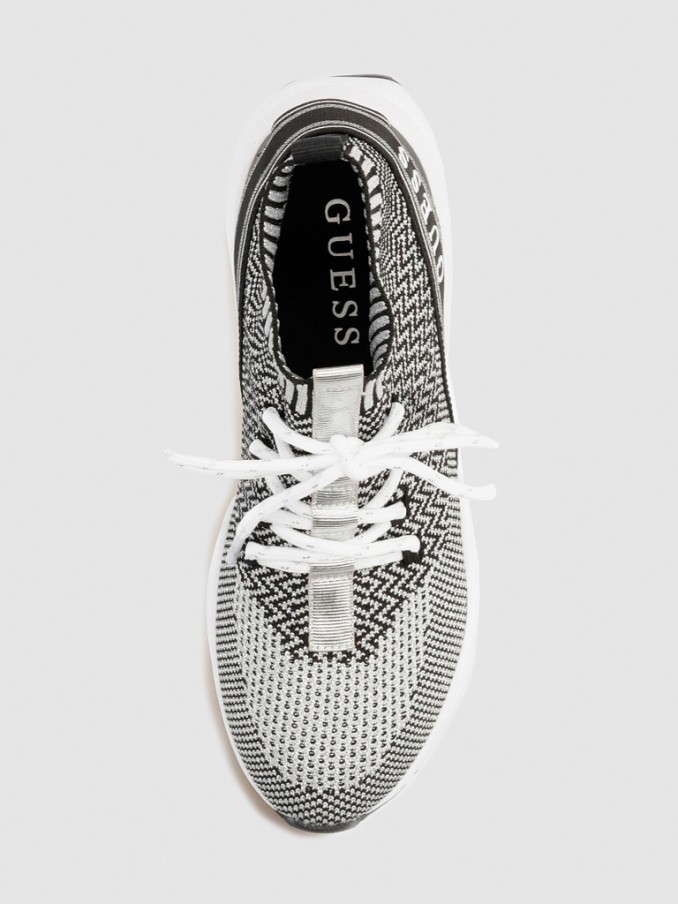 Tenis Mujer Plata Guess