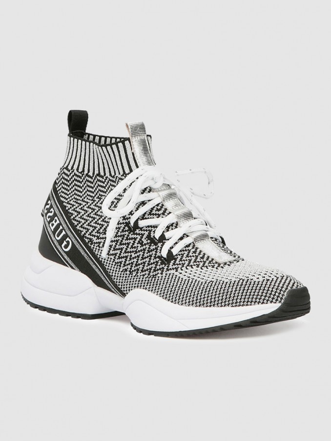 Tenis Mujer Plata Guess