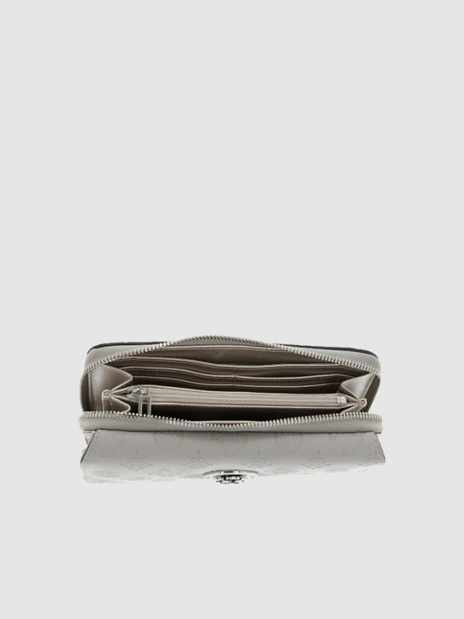 Billetera Mujer Gris Claro Guess