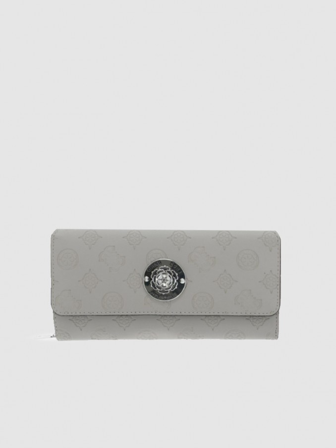 Billetera Mujer Gris Claro Guess