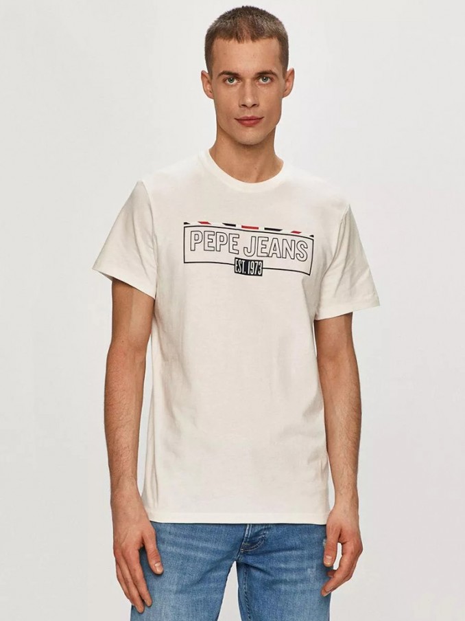 T-Shirt Man White Pepe Jeans London