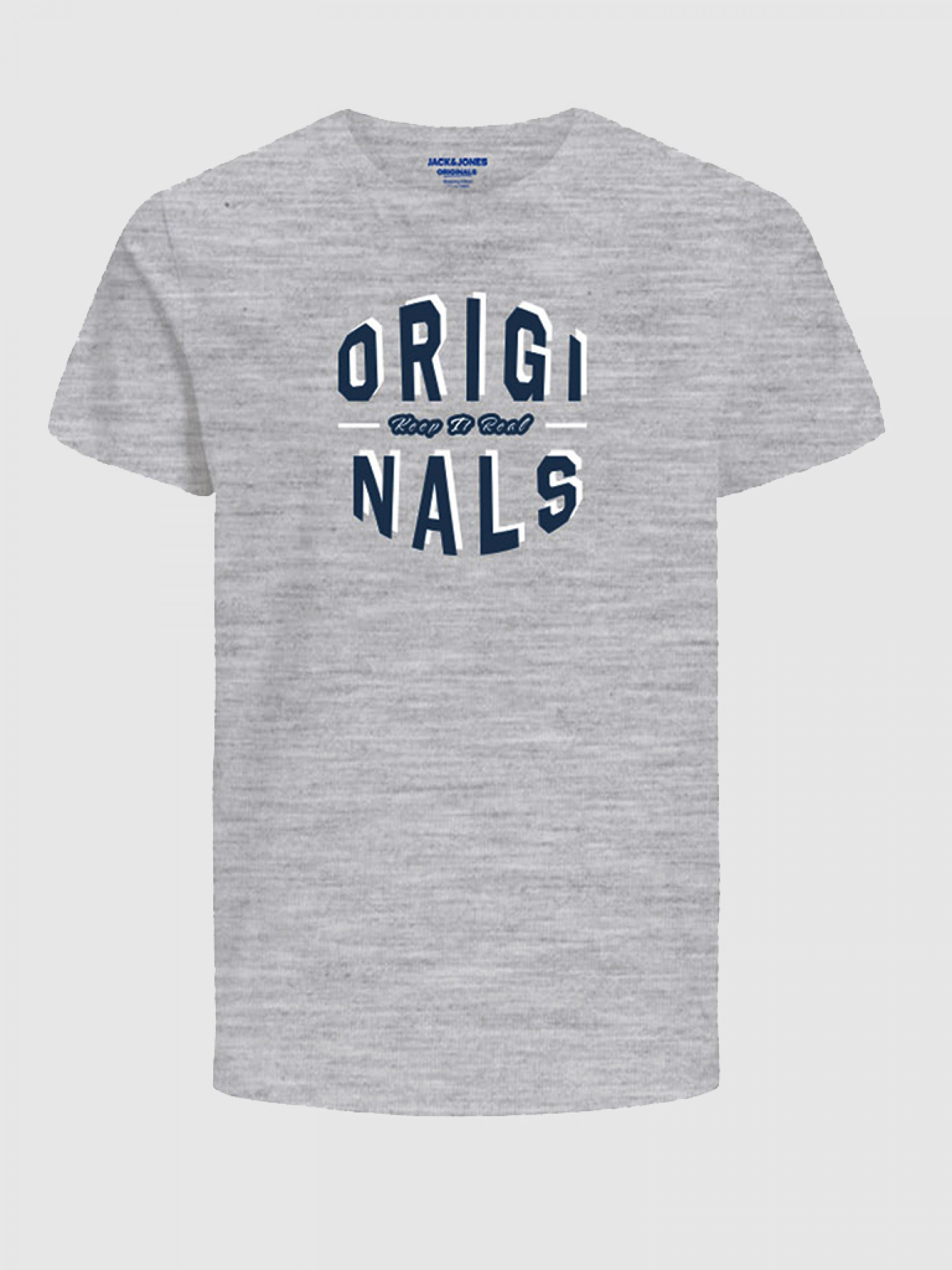 Camiseta Hombre Gris Jack & Jones