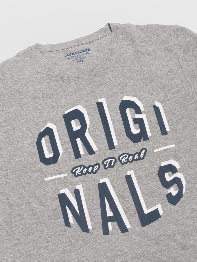 Camiseta Hombre Gris Jack & Jones