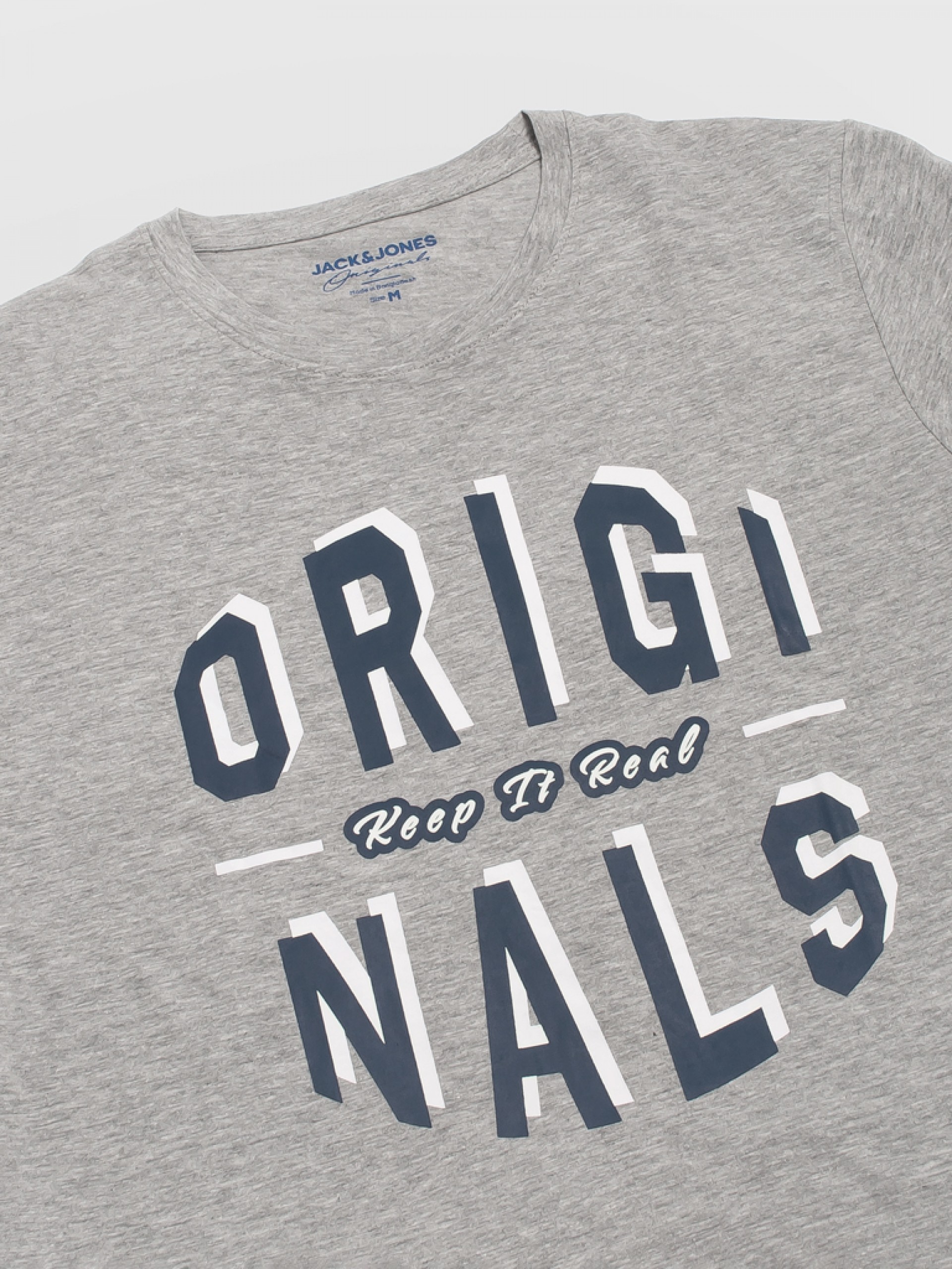 Camiseta Hombre Gris Jack & Jones