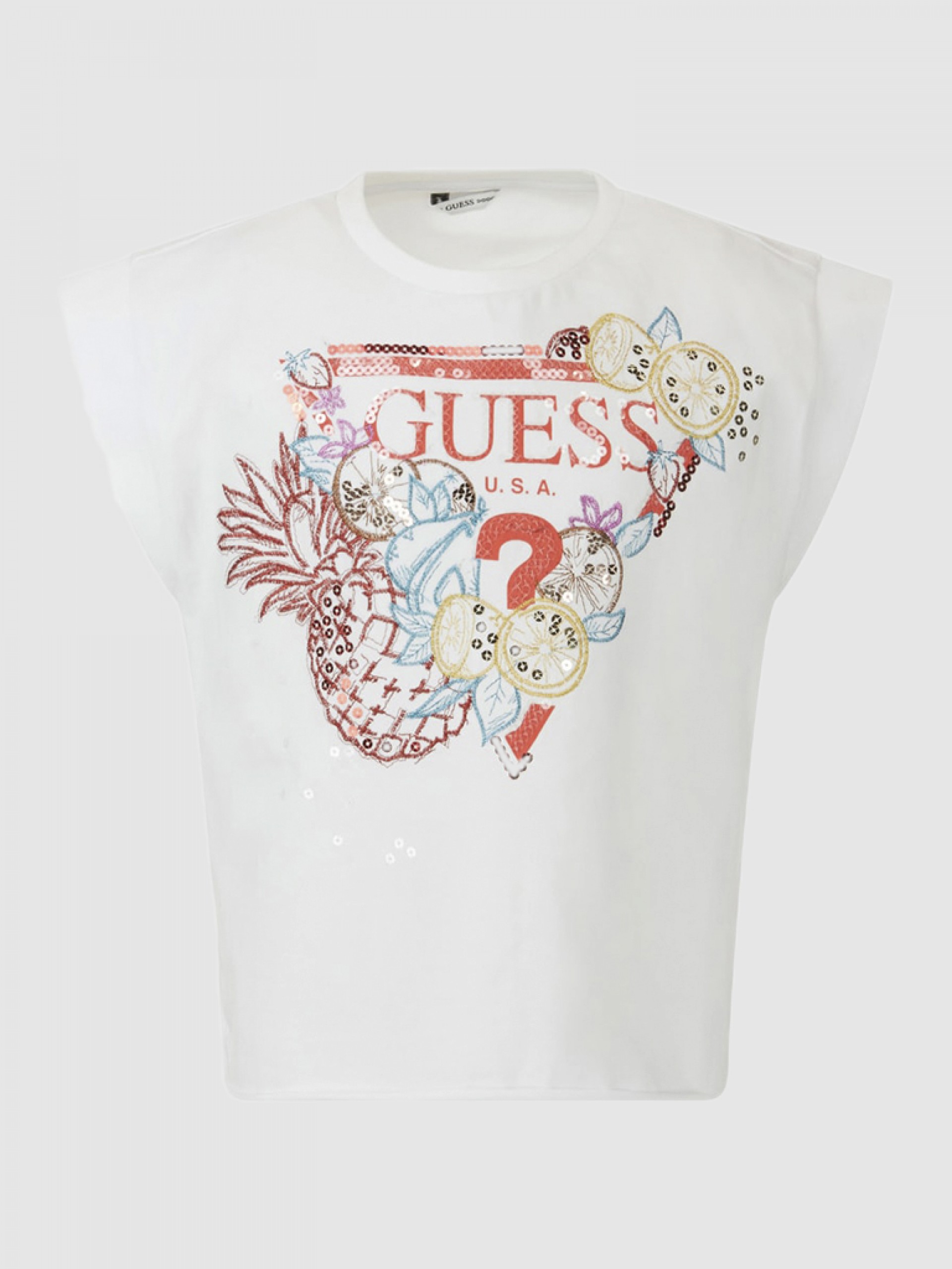T-Shirt Girl White Guess