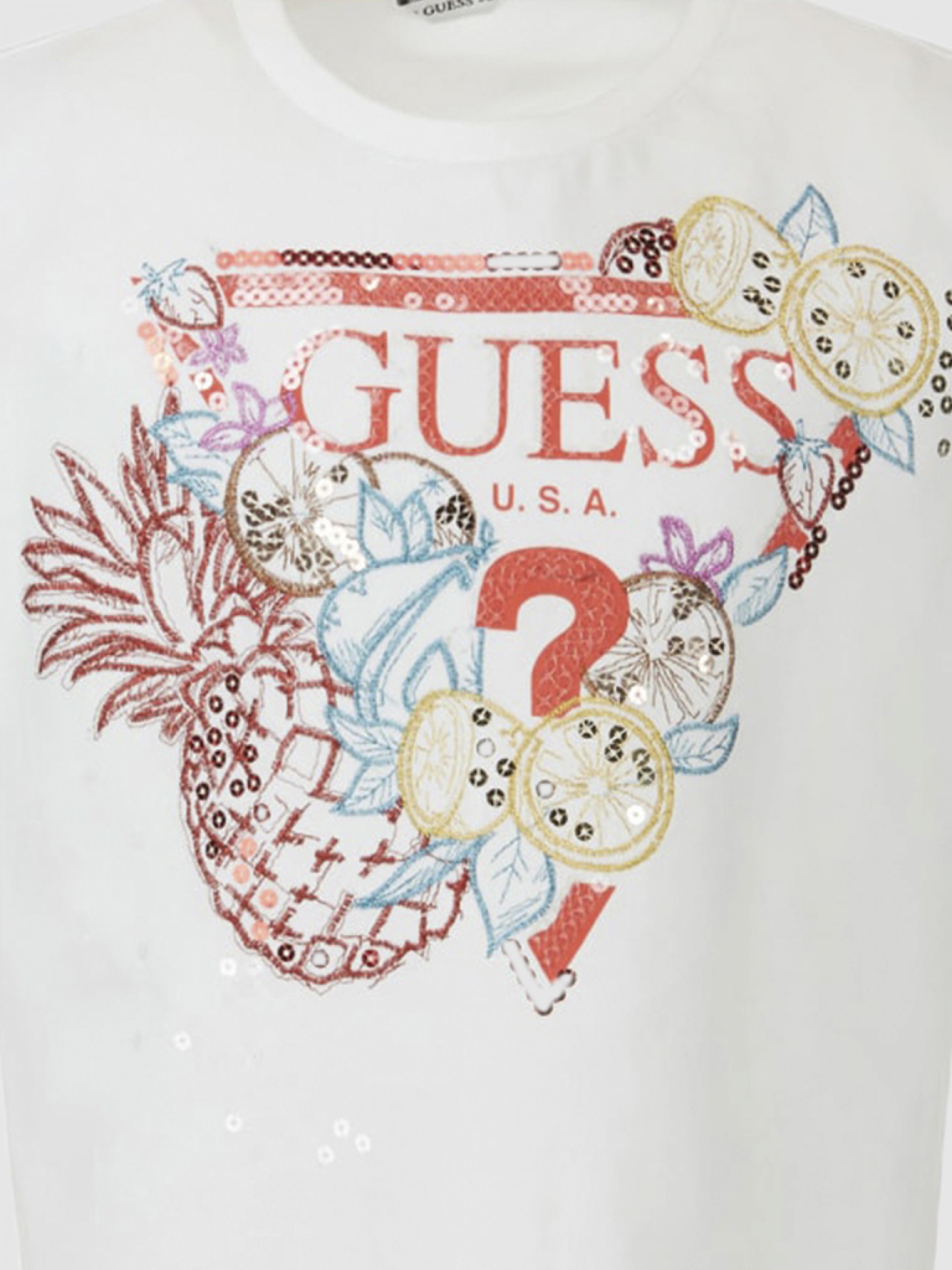 T-Shirt Girl White Guess