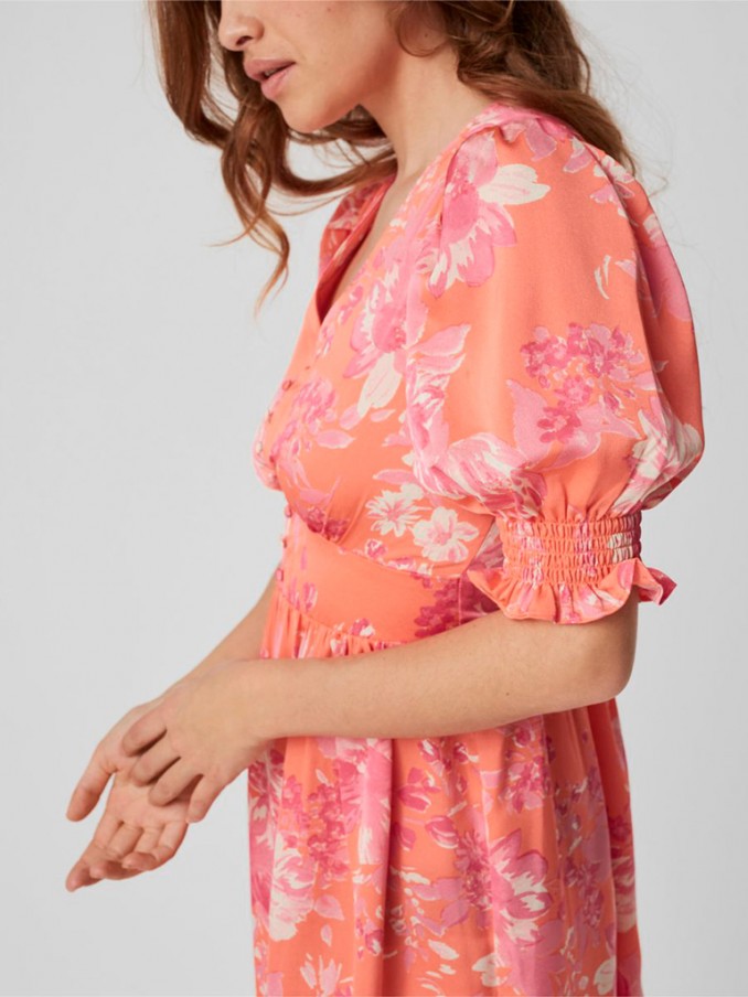 Vestido Mujer Naranja Vero Moda