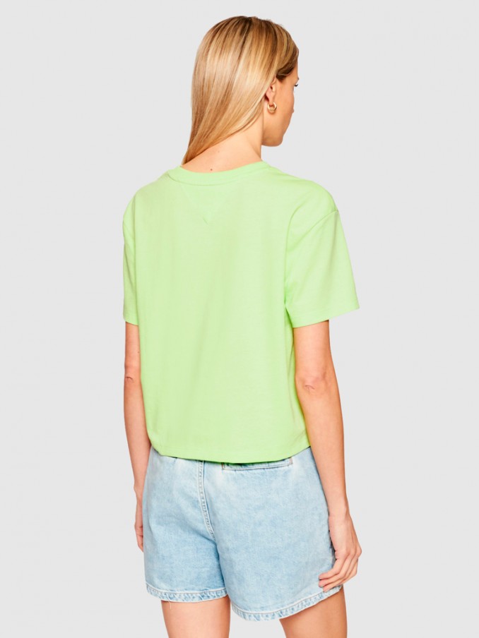 T-Shirt Woman Green Tommy Jeans