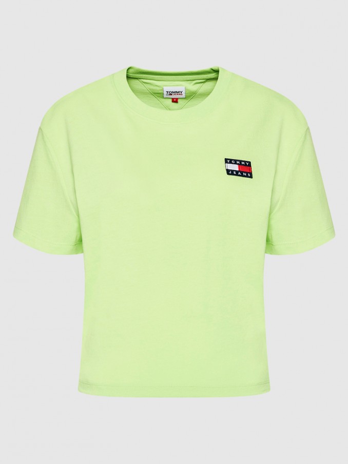 T-Shirt Woman Green Tommy Jeans