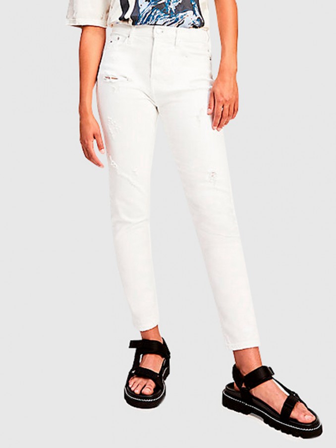 Pants Woman White Tommy Jeans