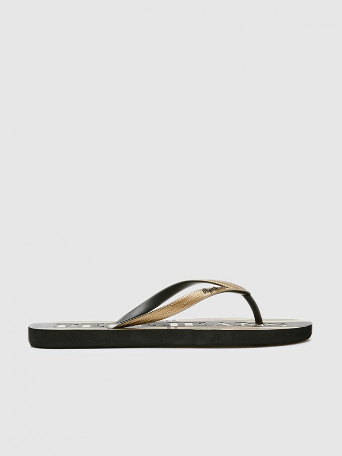 Flip Flops Woman Golden Pepe Jeans London