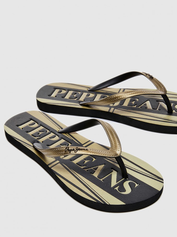 Flip Flops Woman Golden Pepe Jeans London