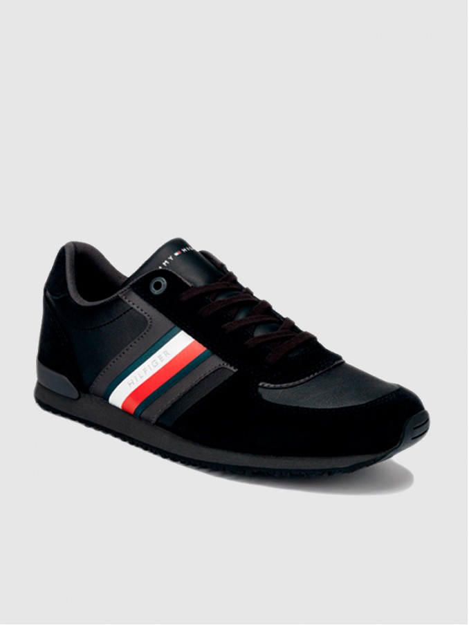 Tenis Hombre Negro Tommy Jeans
