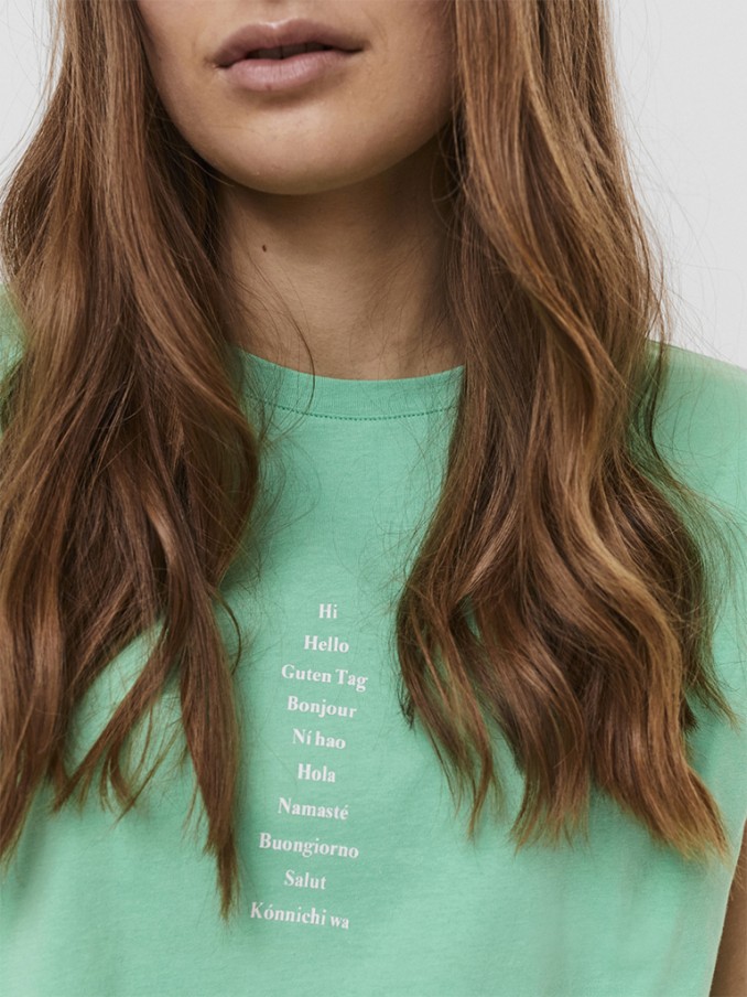Camiseta Mujer Verde Vero Moda