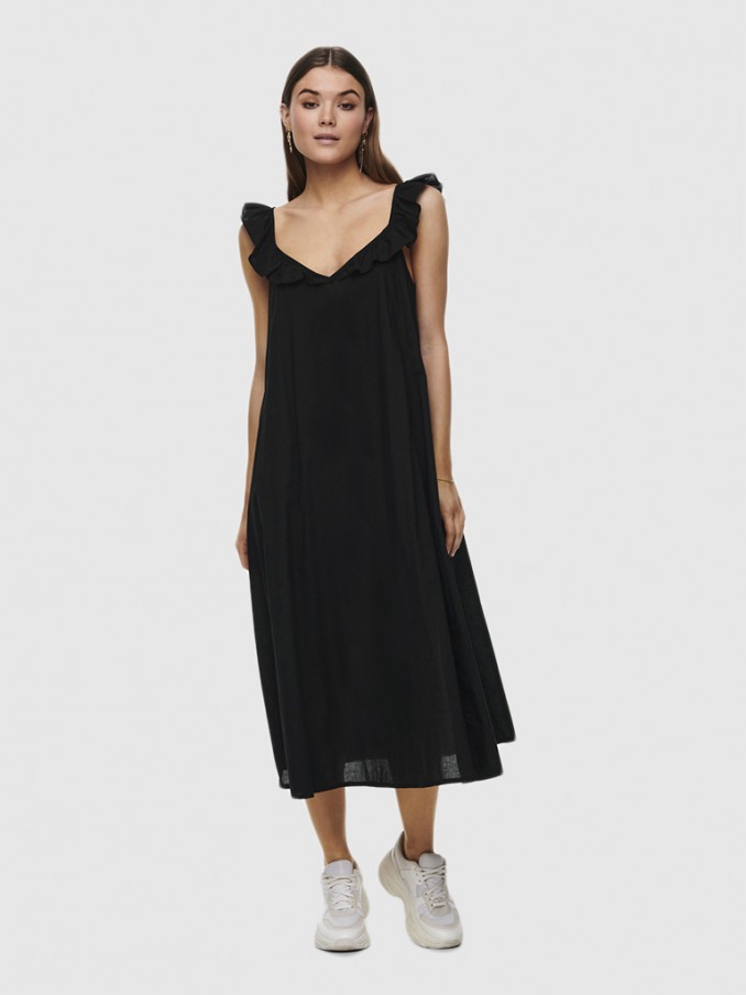 Vestido Mujer Negro Only