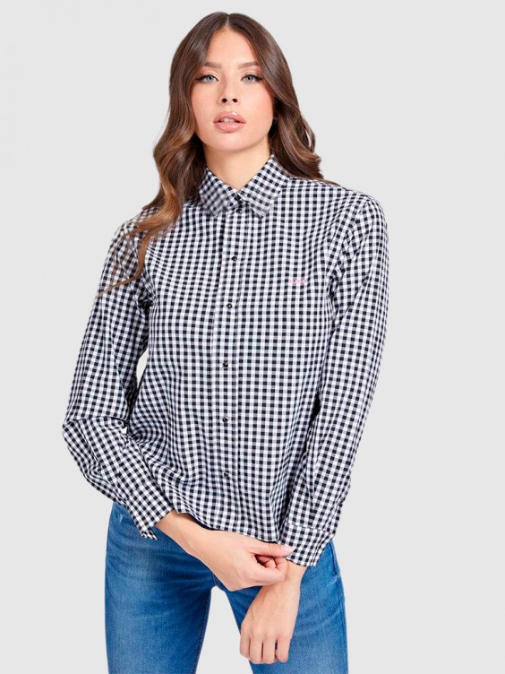 Guess black and white shirt best sale