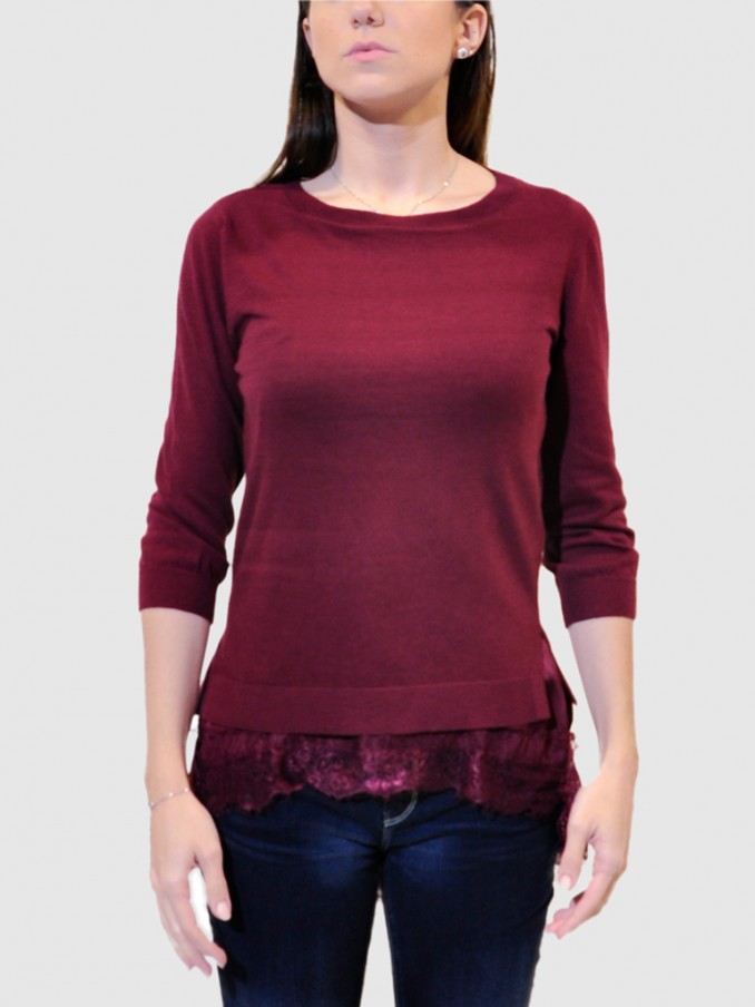 Knitwear Woman Bordeaux Fracomina