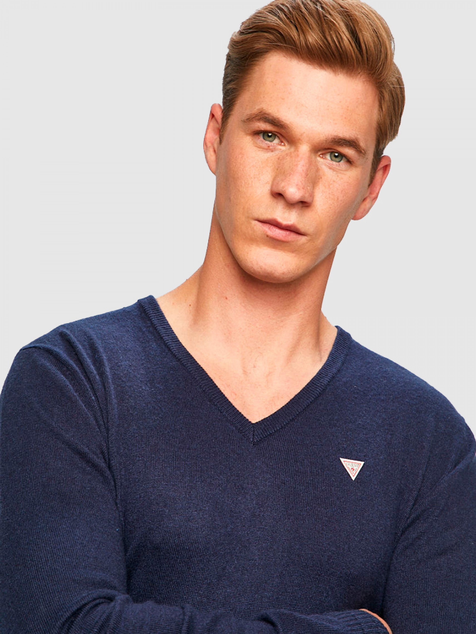 Prendas de Punto Hombre Azul Marino Guess