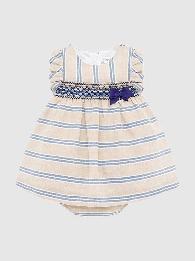 Vestido Ninho de Abelha E Cuequinha Beb Mayoral