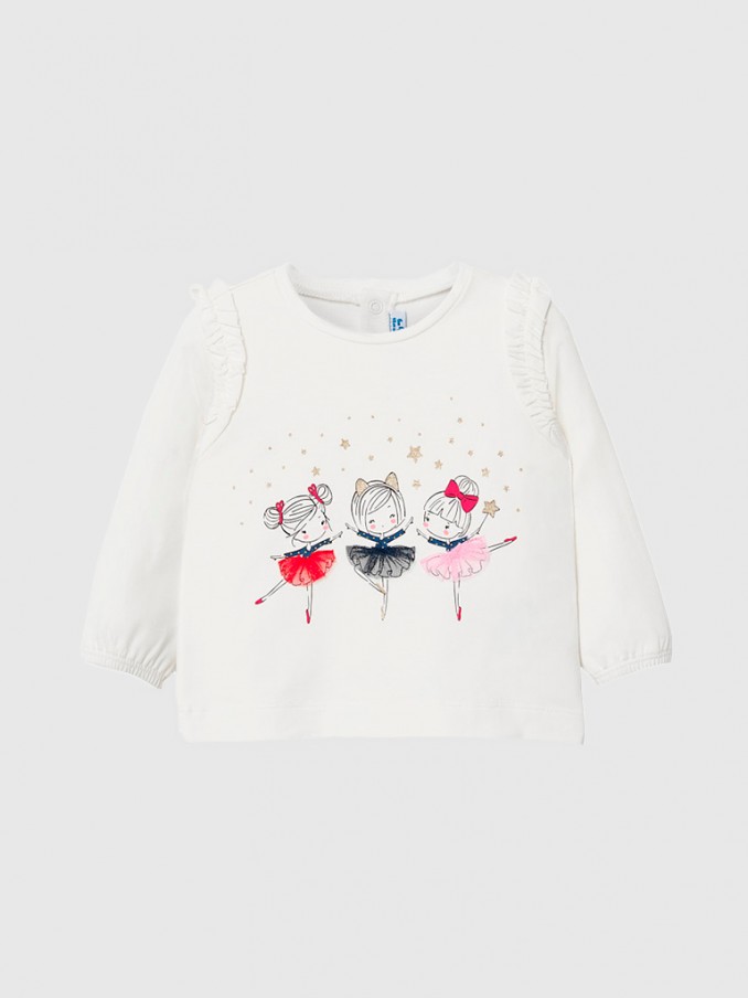 Sweatshirt Girl White Mayoral