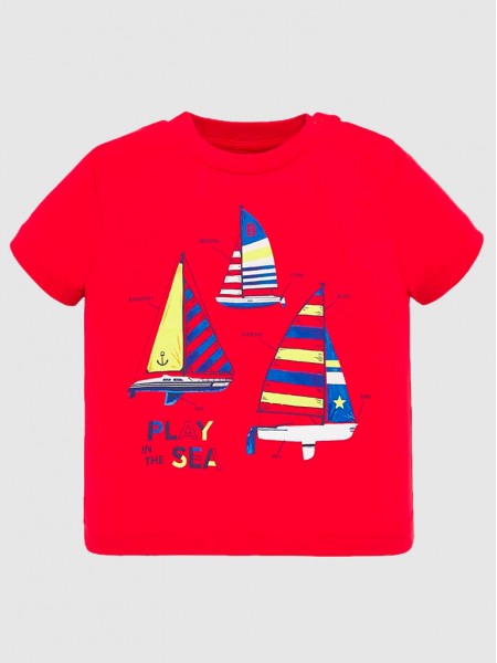 T-Shirt Baby Boy Red Mayoral