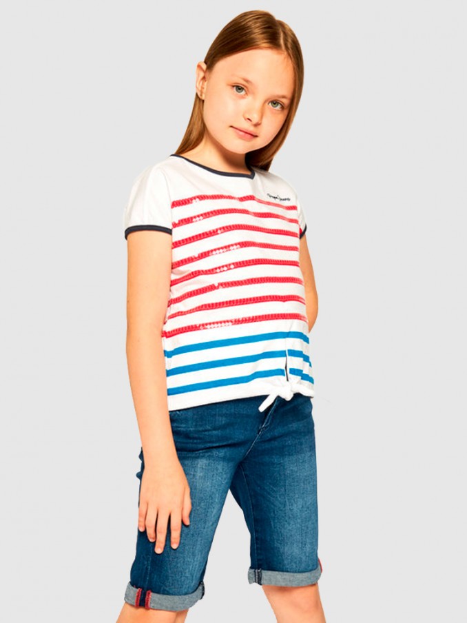 T-Shirt Girl White Pepe Jeans London