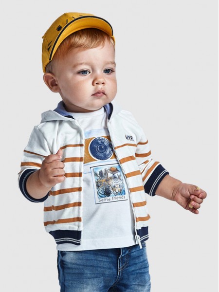 T-Shirt Baby Boy White Mayoral
