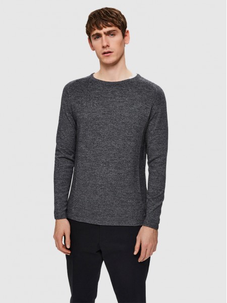 Knitwear Man Grey Selected