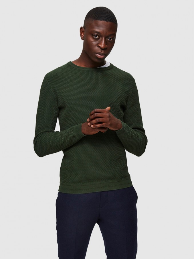 Prendas de Punto Hombre Verde Selected