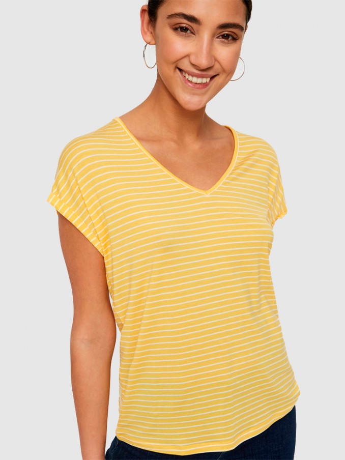 T-Shirt Woman Yellow Vero Moda