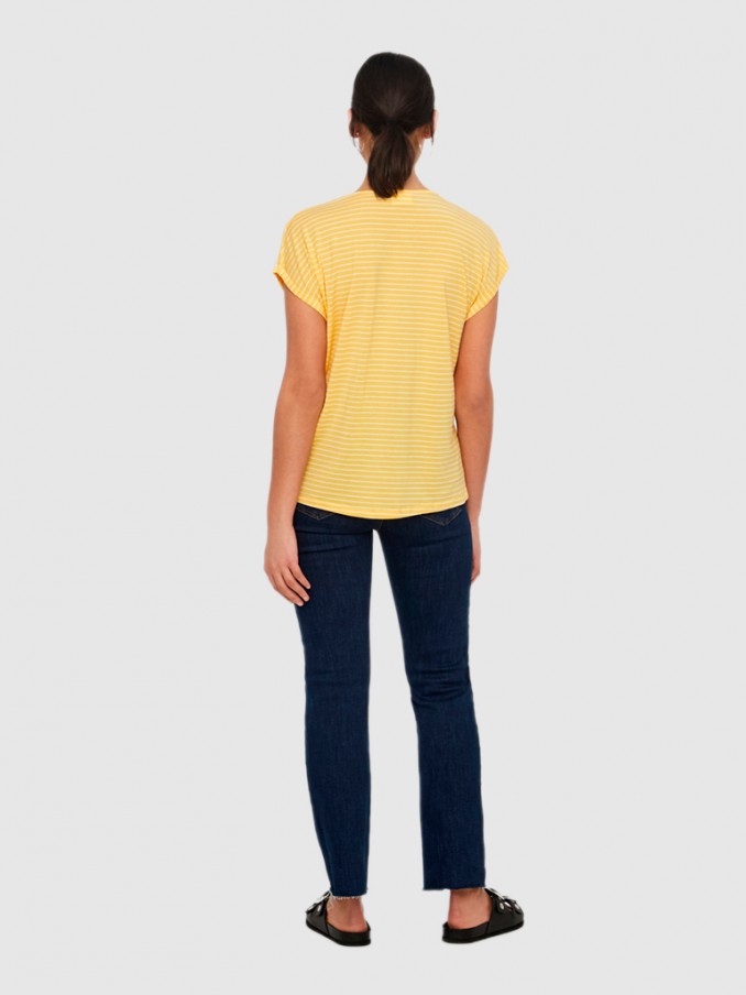 T-Shirt Woman Yellow Vero Moda