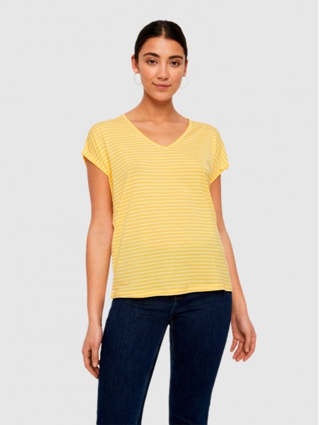 T-Shirt Woman Yellow Vero Moda