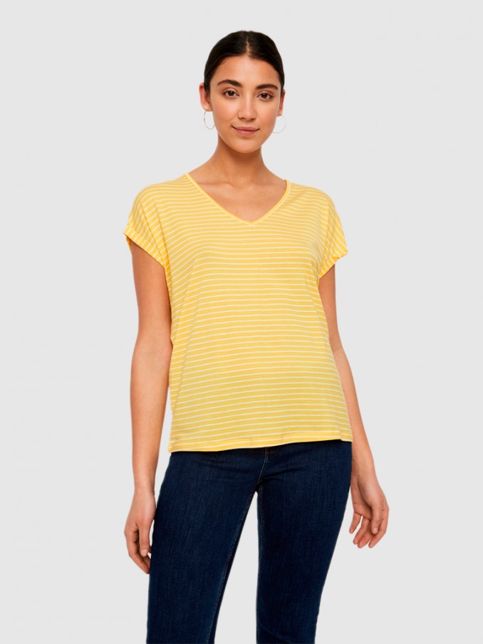 T-Shirt Woman Yellow Vero Moda