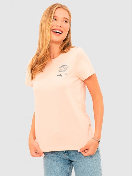 T-Shirt Woman Salmon Only