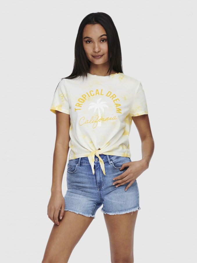 Camiseta Mujer Amarillo Only