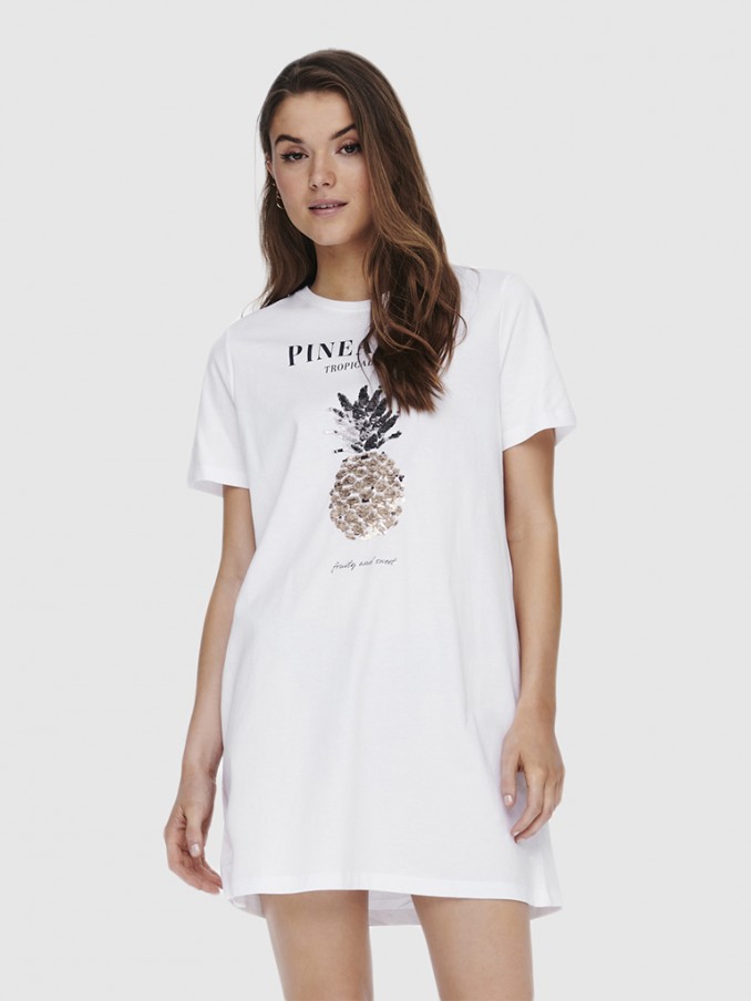 Dress Woman White Only