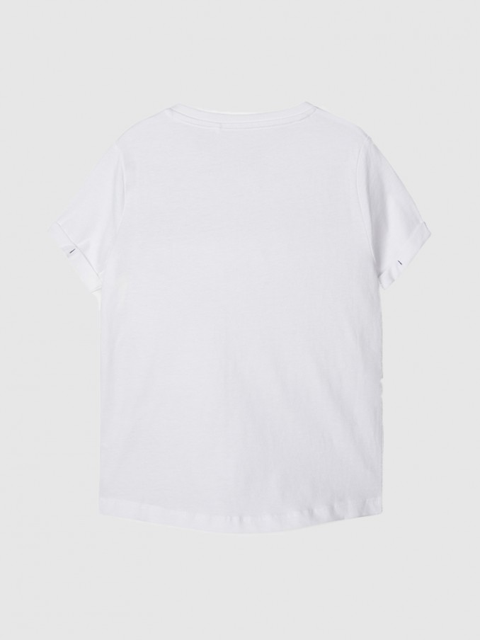 Camiseta Niña Crema Name It
