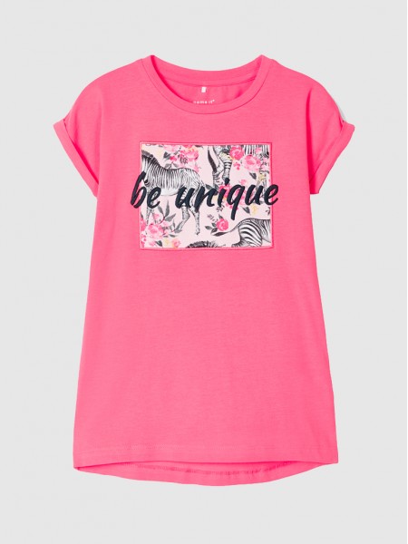 T-Shirt Girl Rose Name It
