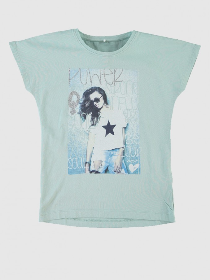 T-Shirt Girl Green Name It
