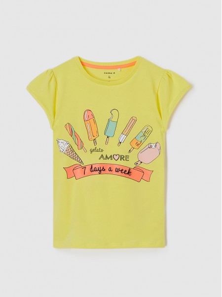 T-Shirt Girl Yellow Name It
