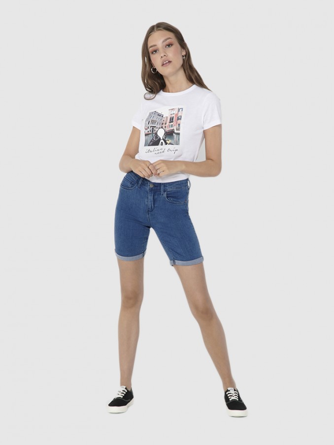 Camiseta Mujer Blanco Only