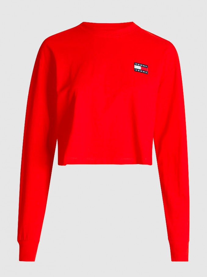 Sweatshirt Mujer Rojo Tommy Jeans