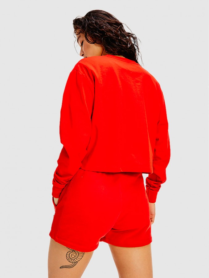 Sweatshirt Mujer Rojo Tommy Jeans