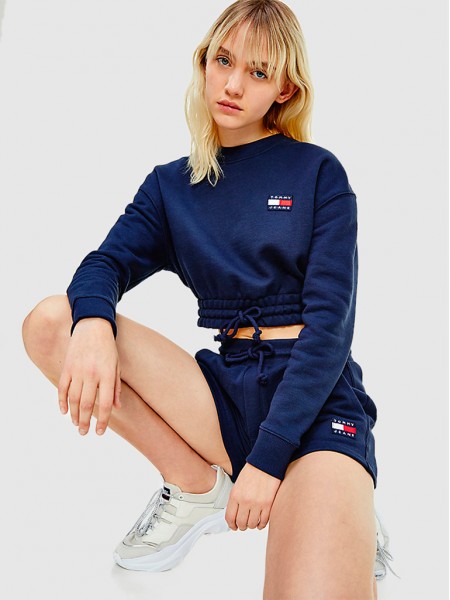 Sweatshirt Mujer Azul Marino Tommy Jeans