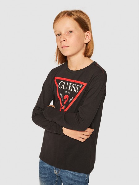 Sweatshirt Boy Black Guess