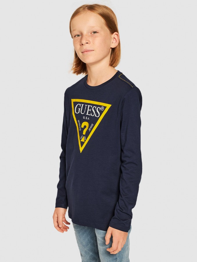 Sweatshirt Boy Navy Blue Guess