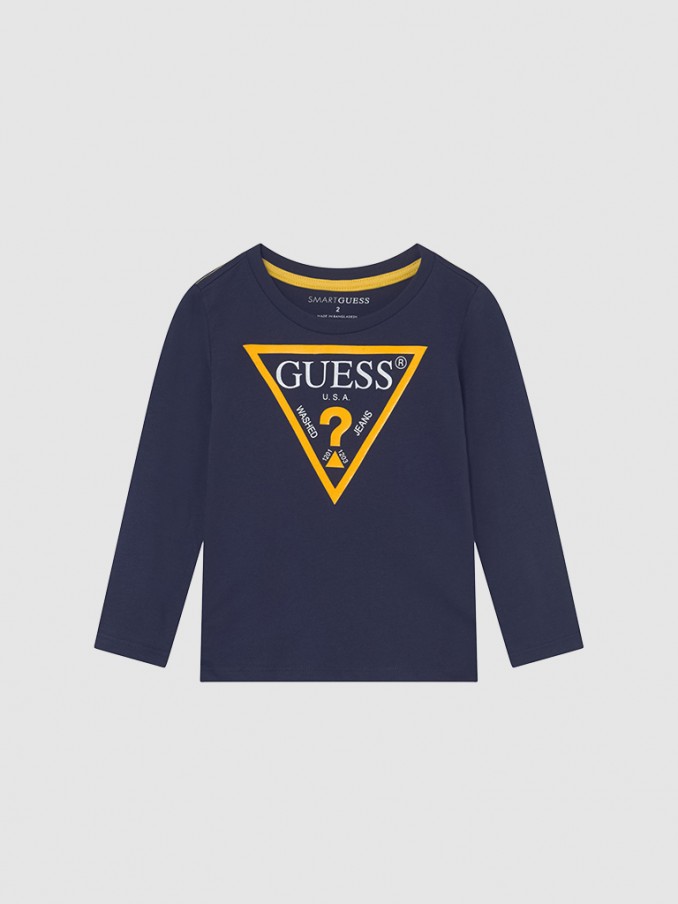 Sweatshirt Boy Navy Blue Guess