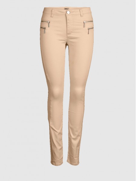 Pantalones Mujer Beige Only